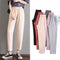 Ice Silk Casual Pants Women Summer Thin Cotton Blend Line Slim Look Loose Harem Pants