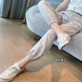 IMG 111 of Colourful Chequered Jogger Pants Summer ins Korean Women Casual Loose Slim Look Breathable Pants