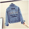 IMG 109 of Korean All-Matching Bling Embroidery Denim Women Loose bf Tops Short Jacket Outerwear