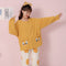 Pajamas Women Cotton Sleeve Length Pants Korean Adorable Student Outdoor Loungewear Sets Sleepwear