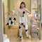 Pajamas Women Summer Thin Short Sleeve Sweet Look Adorable Cartoon Mickey Mouse Three-Piece Loungewear Sets Sleepwear