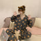 IMG 106 of insPajamas Women Korean Sweet Look Adorable Popular Long Sleeved Cardigan Teens Casual Pants Loungewear Sets Sleepwear