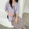 IMG 110 of Blazer Women Summer Korean Casual All-Matching Thin Elegant Loose Three-Quarter Length Sleeves Popular Suit Outerwear