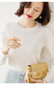 IMG 120 of Long Sleeved Wool Knitted Sweater Women Korean Slim Look Round-Neck Undershirt Outerwear
