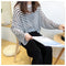 IMG 107 of Striped Sweater Women Summer Sunscreen Long Sleeved Tops Loose Thin Silk T-Shirt Outerwear