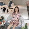 Summer INS Short Replica Women Pajamas Outdoor Silk Pants Sets Sweet Look Cardigan Loungewear Sleepwear