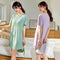 Img 1 - Pyjamas Women Summer Thin Silk Cooling Mid-Length Dress Plus Size Loungewear Outdoor