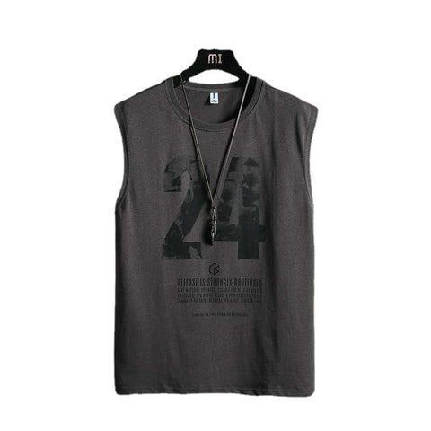 Img 5 - Men ins Sporty Tank Top Jersey Basketball Sleeveless T-Shirt Vest Undershirt