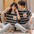 Short Sleeve Long Pants Couple Pajamas Summer Korean Cartoon Adorable Women Loose Sporty Men Loungewear Sleepwear