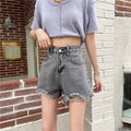 IMG 115 of Hong Kong Vintage Ripped Loose Denim Shorts Women Summer Slim Look High Waist Hot Pants Shorts