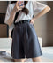 IMG 128 of Suits Mid-Length Shorts Women Summer Loose Plus Size Outdoor High Waist Straight Hong Kong Casual Pants Shorts
