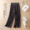 Img 7 - Loose Art Cotton Blend Wide Leg Pants Culottes Women Vintage Solid Colored Summer Casual Length