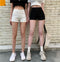 IMG 113 of Black Pants Summer Korean High Waist Denim Pants Women Slim Look Tall Look Fitted Straight Shorts