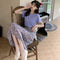 Img 8 - Fairy-Look Floral Skirt Women Summer A-Line Mori Fresh Looking High Waist Slim Look Skirt