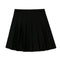 Elastic Waist Pleated Women White Skirt High A-Line Slim Look Korean Chequered Shorts