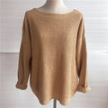 IMG 104 of Popular Tube Bare Shoulder Loose Sweater Women Solid Colored INS Tops Outerwear
