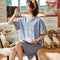 Short Sleeve Pyjamas Cotton Women Thin Mid-Length Dress Pajamas Cartoon Loose Casual Loungewear Sleepwear