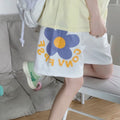 Img 1 - Casual Pants Women Summer Cotton Breathable Printed Trendy Bermuda Shorts Korean High Waist Wide-legged