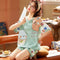 Pajamas Women Short Sleeve Cotton Summer Printed Loungewear Two-Piece Sets Design Sleepwear