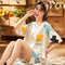 Pajamas Women Short Sleeve Cotton Summer Printed Loungewear Two-Piece Sets Design Sleepwear