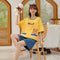 Summer Cotton Pajamas Women Short Sleeve Shorts Thin Outdoor Loungewear Sets Sleepwear