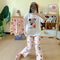 Pajamas Women Summer Thin Short Sleeve Sweet Look Adorable Cartoon Mickey Mouse Three-Piece Loungewear Sets Sleepwear