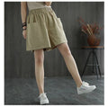 IMG 108 of Straight Shorts Women Summer Casual Loose High Waist Slim Look All-Matching Mid-Length Pants Shorts
