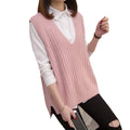 Img 5 - Knitted Vest Women Korean Tank Top Outdoor Sleeveless Plus Size Sweater