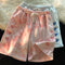 Img 2 - Europe Embroidery Dye Heart Shaped Summer Shorts Women Student Cargo Straight Loose Sporty Bermuda Shorts