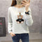 Round-Neck Sweatshirt Women Thin Loose Korean Alphabets Printed Student Matching Colourful Tops Outerwear