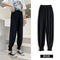 Summer Knitted Ice Silk Anti Mosquito Pants Women Casual Loose High Waist Thin Ankle-Length Lantern Pants
