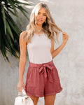 IMG 116 of Europe Women Loose Shorts Lace High Waist Solid Colored City Casual Slim Look Folded Pants Shorts
