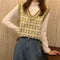 Img 4 - Korean Vintage Hong Kong V-Neck Loose Sleeveless Sweater Vest Tank Top Women Tops
