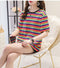 IMG 127 of Minimalist Women Korean Trendy Short Sleeve T-Shirt Summer Striped insTrendy Tops T-Shirt