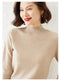 IMG 128 of Undershirt Women Under Elegant Western Long Sleeved Half-Height Collar Sweater Knitted Tops Outerwear
