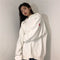 IMG 112 of Sweatshirt Women Korean Thin Loose Hooded oversizeTrendy Niche Tops Outerwear