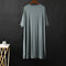 IMG 109 of Modal Cotton Pyjamas Women Pregnant Woman Summer Round-Neck Long Dress Plus Size Loose Loungewear Sleepwear