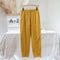 Img 8 - Cotton Blend Women Pants Loose Plus Size Thin Colourful Ankle-Length Straight Casual Pants