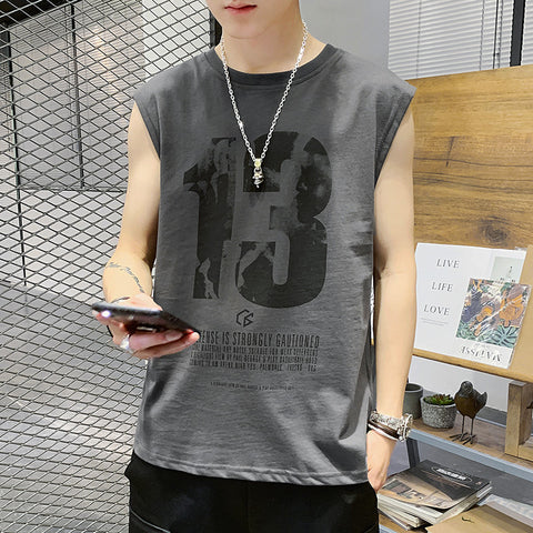 Men ins Sporty Tank Top Jersey Basketball Sleeveless T-Shirt Vest Matching Tank Top