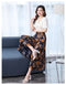 IMG 114 of Cotton Skorts High Waist Skirt Loose Wide Leg Pants Women Plus Size Summer Casual Ankle-Length Pants