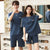 Img 1 - Couple Cotton Pajamas Men Summer Short Sleeve Shorts Sporty Casual Loungewear Sets Women Outdoor