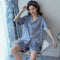 Img 3 - Popular Replica Pajamas Women Summer Sexy Cardigan Short Sleeve Shorts Plus Size Sets Loungewear