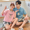 Couple INS Cartoon Pajamas Women Sets Summer Men Short Sleeve Shorts Loungewear YSD Sleepwear