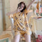 Summer Short Sleeve Pajamas Women Adorable Sweet Look Cartoon Plus Size Loungewear Sets Sleepwear