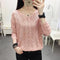 Img 7 - Thin See Through  Long Sleeved Short V-Neck Women Loose Tops Sweater