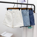 Img 2 - Summer Korean High Waist Straight Denim Shorts Women Loose Slim Look A-Line Hot Pants