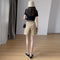 IMG 123 of Free Belt Cotton Suits Shorts Women Summer Korean Wide Leg Pants Loose Slim Look All-Matching Bermuda Shorts