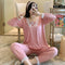 Long Sleeved Princess Pajamas Women Thin Korean Trendy Lace Sets Cozy Loungewear Outdoor Sleepwear