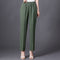 Wide Leg Pants Women Loose White Slim Look Casual Cotton Blend Ankle-Length Carrot Pants