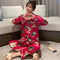 Img 3 - Pajamas Women Long Sleeved Thin Silk Summer Student insReplica Loungewear Two-Piece Sets